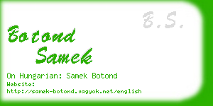 botond samek business card